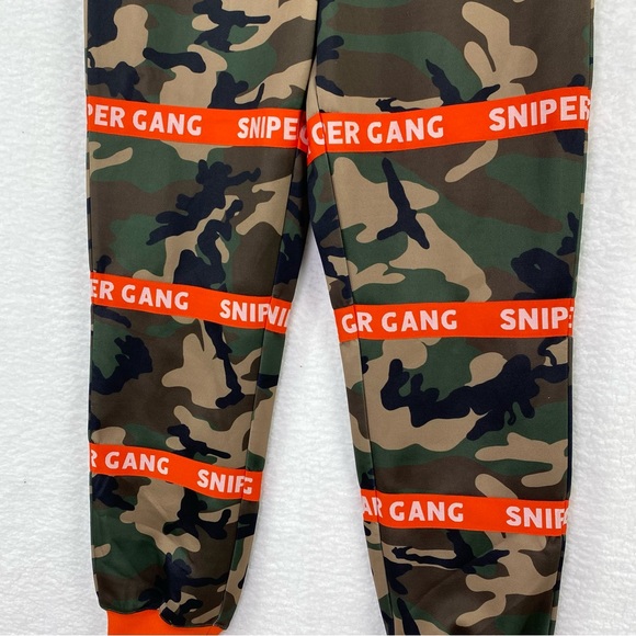Sniper Gang Camo and orange sweatpants size S - Picture 7 of 15
